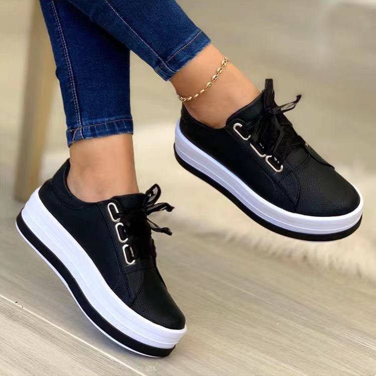 Casual Lace-up Flat Round Toe