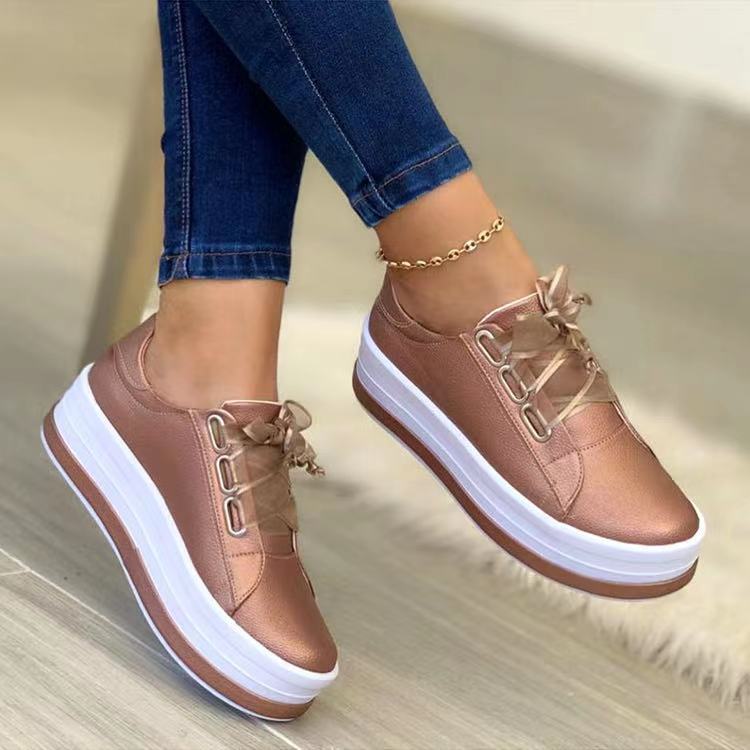 Casual Lace-up Flat Round Toe