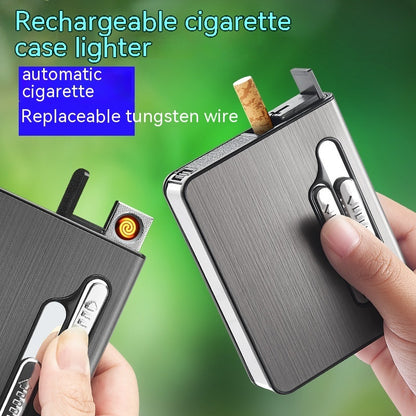 Men's Charging Automatic Cigarette Case Lighter