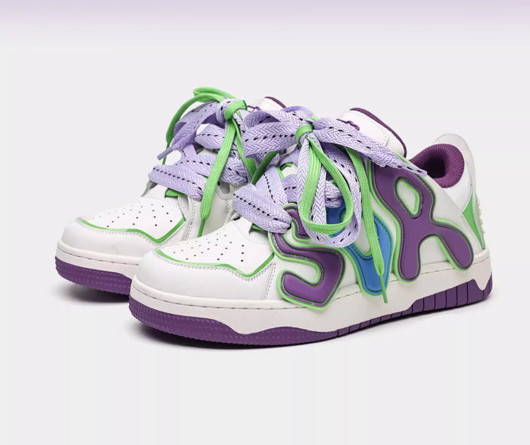 Purple Bread Couple Casual Shoes