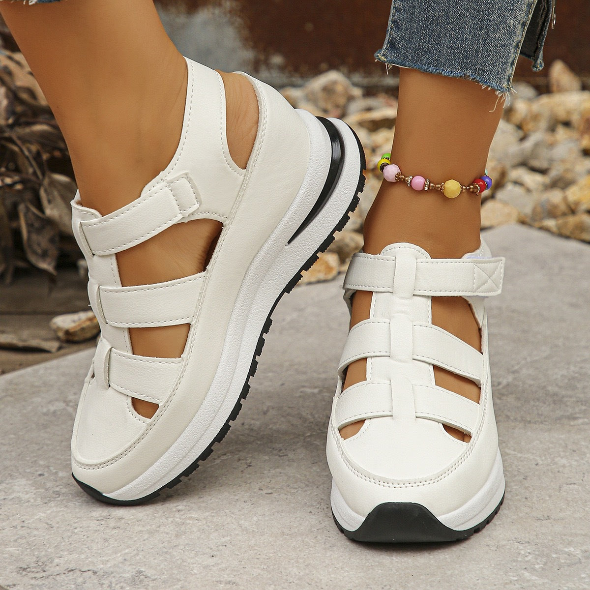 Summer Wedge Baotou Hollow Shoes
