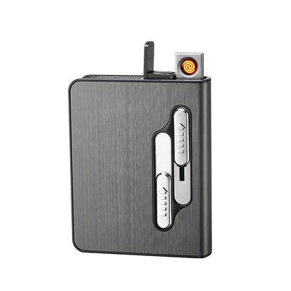 Men's Charging Automatic Cigarette Case Lighter