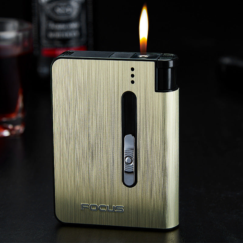 Men's Automatic Cigarette Cartridge Metal Lighter