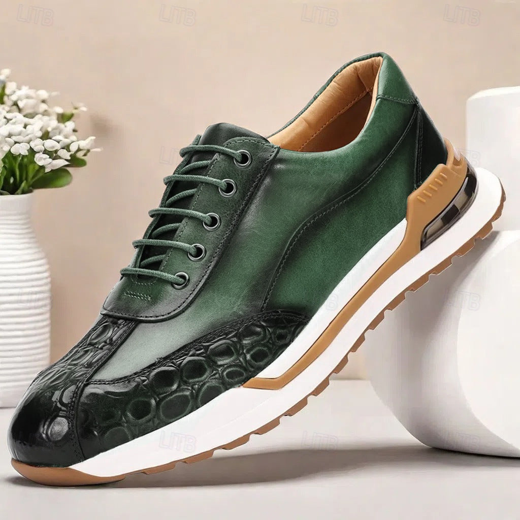 Mens Fashion First-Layer Cowhide Leather Shoes