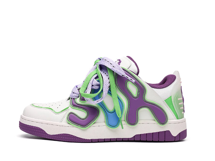 Purple Bread Couple Casual Shoes