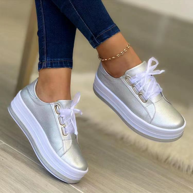 Casual Lace-up Flat Round Toe