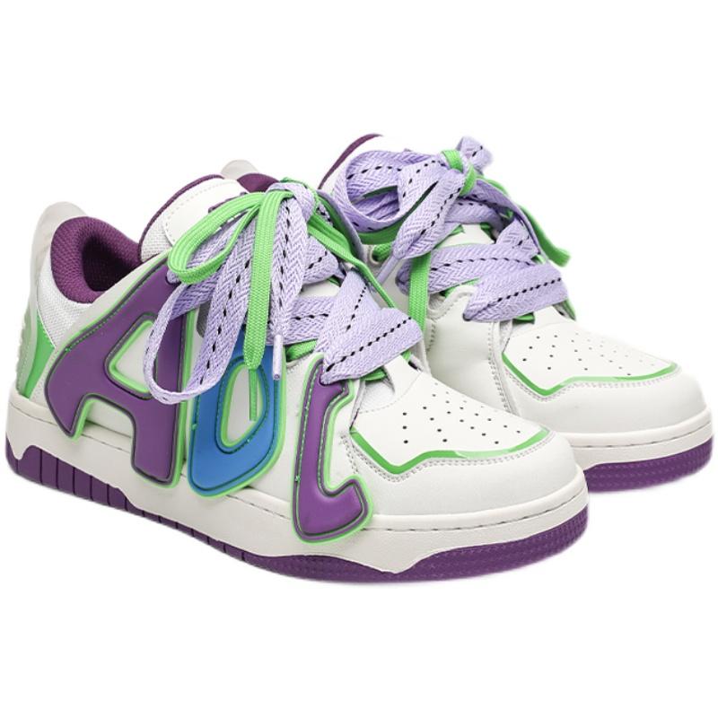 Purple Bread Couple Casual Shoes