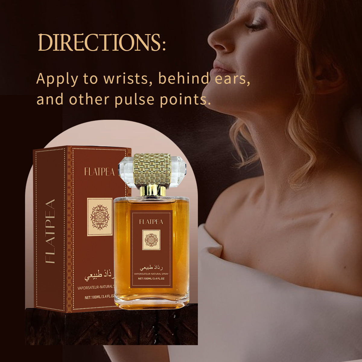 Arabian Sandalwood Men's Perfume Spray Middle East Alcohol-free Perfume Lasting 100ml