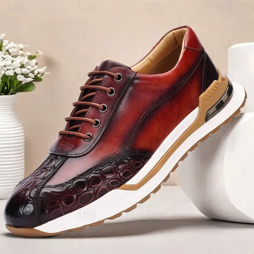 Mens Fashion First-Layer Cowhide Leather Shoes