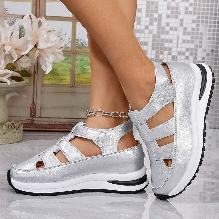 Summer Wedge Baotou Hollow Shoes