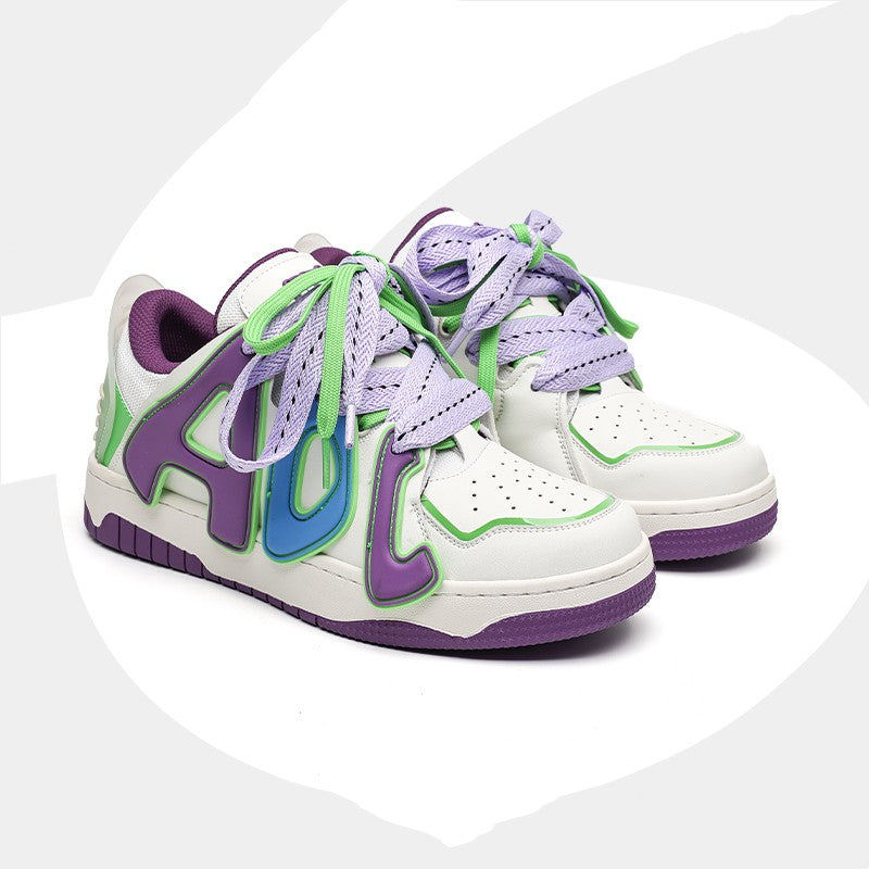 Purple Bread Couple Casual Shoes