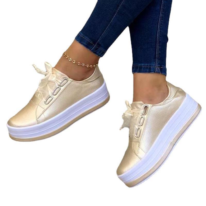 Casual Lace-up Flat Round Toe