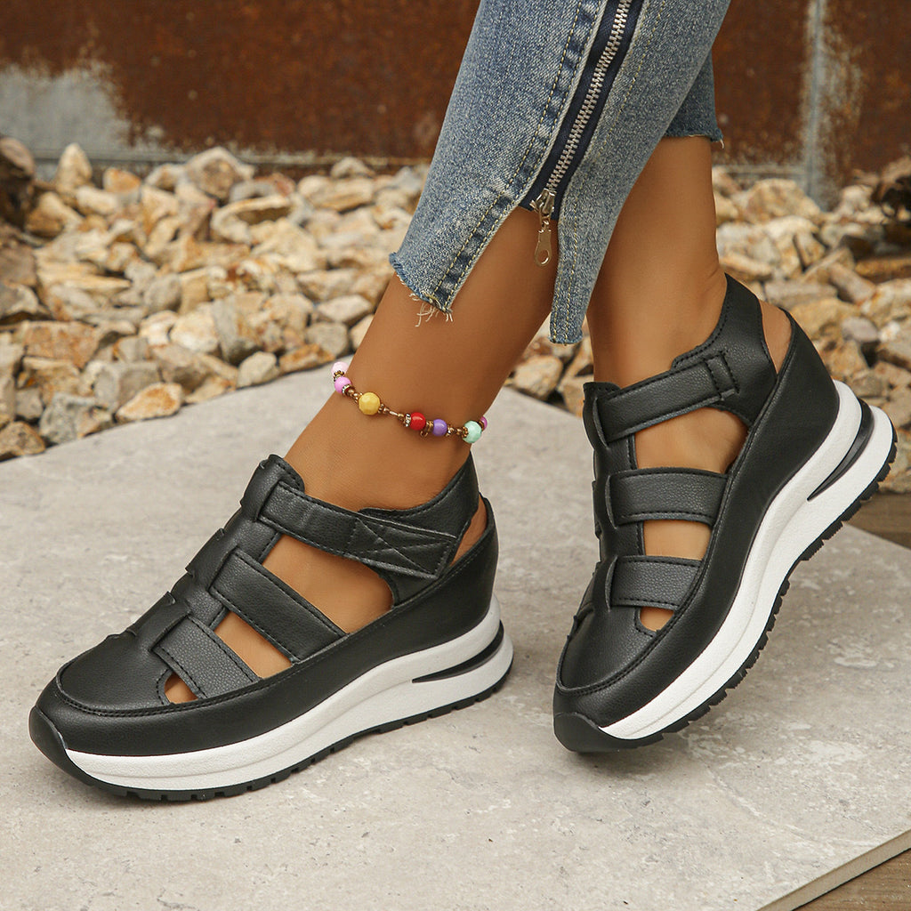 Summer Wedge Baotou Hollow Shoes