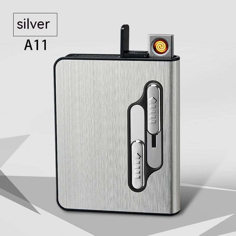 Men's Charging Automatic Cigarette Case Lighter