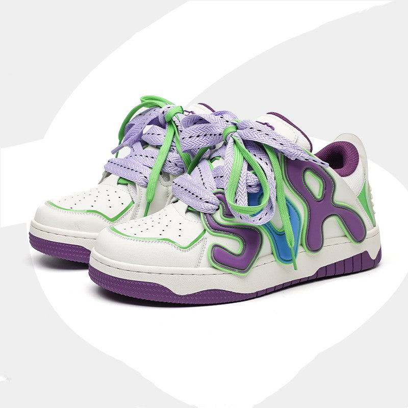 Purple Bread Couple Casual Shoes