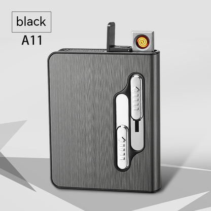 Men's Charging Automatic Cigarette Case Lighter