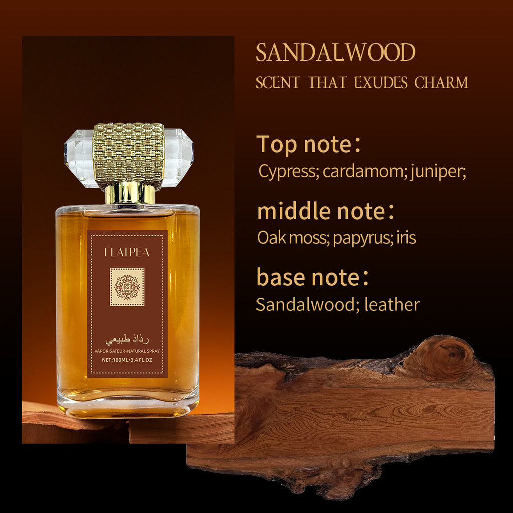Arabian Sandalwood Men's Perfume Spray Middle East Alcohol-free Perfume Lasting 100ml