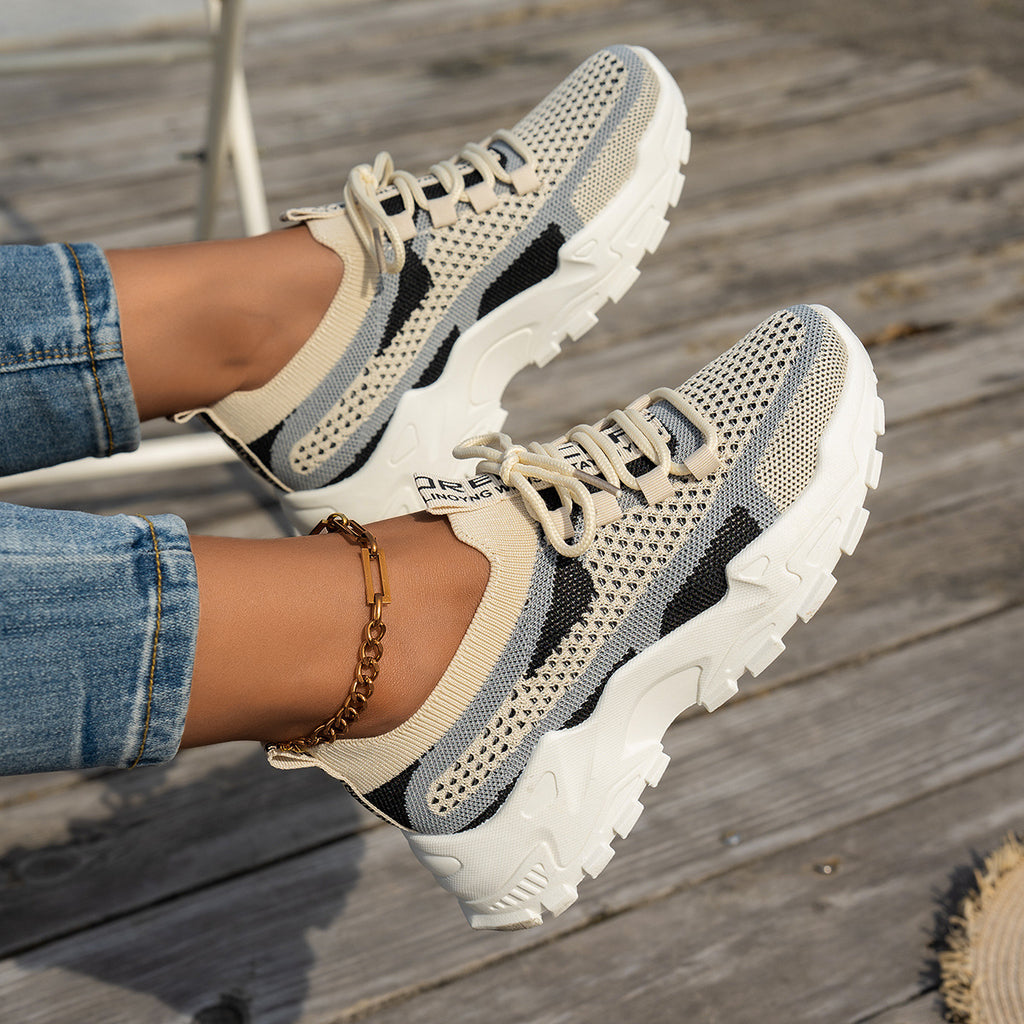 Mesh Women's Lace-up Sneakers