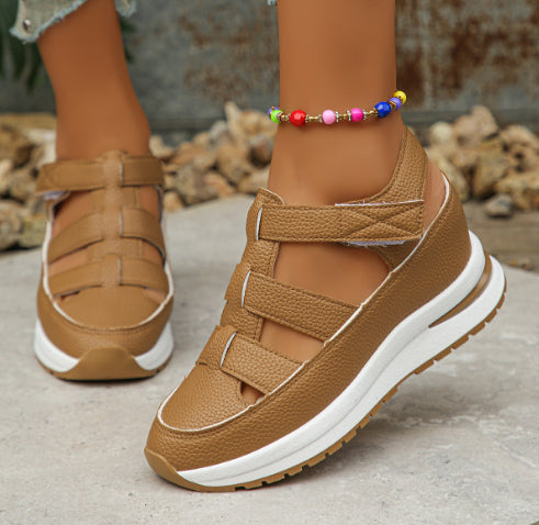 Summer Wedge Baotou Hollow Shoes